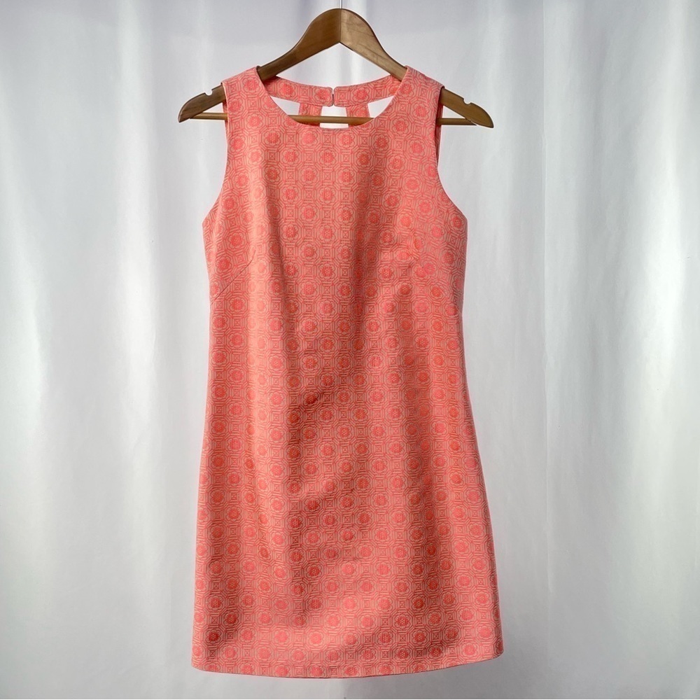 Jade Melody Tam Printed Sleeveless Mini‎ Dress in Pink Tan Size Small